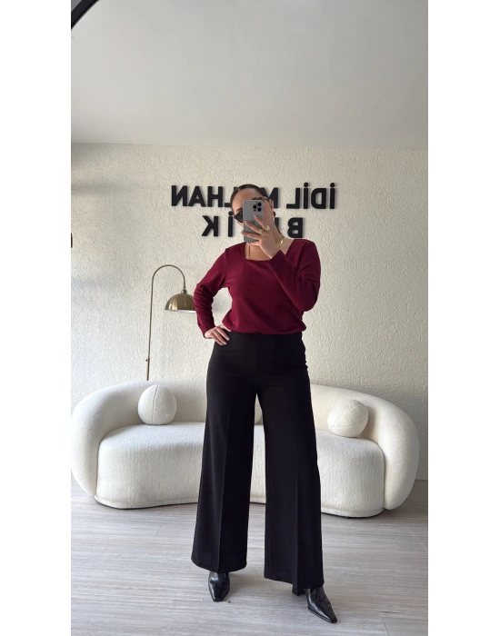 Siyah Palazzo Pantolon