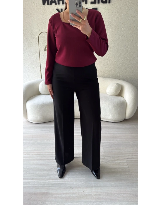 Siyah Palazzo Pantolon