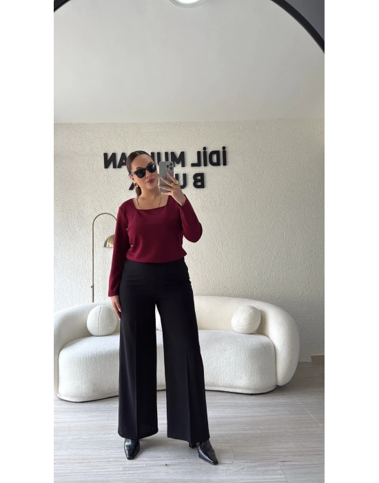 Siyah Palazzo Pantolon