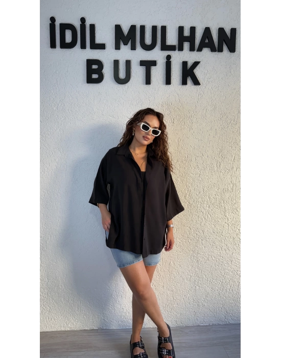Siyah Tensel Gömlek