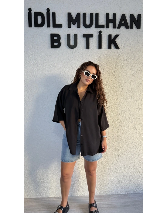 Siyah Tensel Gömlek