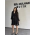 Siyah Kruvaze İki Katlı Yoryo Elbise