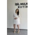 Beyaz Kruvaze İki Katlı Yoryo Elbise