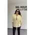 Sarı Dokulu Kumaş Salaş Gömlek