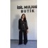 Siyah Double Şifon Kol Ve Pantolon Takım