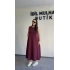 Bordo Oysh Salaş Günlük Midi Elbise