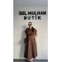 Kahverengi Poplin Kuşaklı Gömlek Elbise