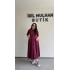 Bordo Oysh Kumaş Godeli Elbise