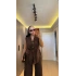 Kahverengi Premium Blazer Yelek Takım