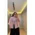 Pudra Rengi Oversize Yarım Kollu Gömlek