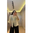 Sarı Oversize Yarım Kollu Gömlek