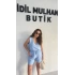 Bebe Mavisi Keten Şortlu Takım
