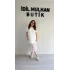 Beyaz Eteği Güpürlü Elbise