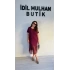 Bordo Eteği Güpürlü Elbise