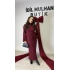 Bordo Maxi Boy Triko Elbise