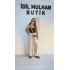 Krem Beli Lastikli Saten Pantolon