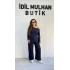 Lacivert Degaje Yaka Asimetrik Takım