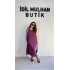 Mürdüm Bluzlu Pamuk Keten Elbise