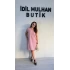 Pudra Pembe Keten Cep Detaylı Oversize Elbise