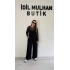 Siyah Beli Lastikli Parlak Bürümcük Pantolon