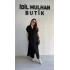 Siyah Hakim Yaka Düğmeli Elbise