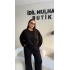 Siyah Oysh Kumaş Beli Lastikli Takım