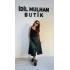 Zümrüt Yeşili Yüksek Bel Saten Etek