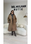 Mocca Düğme Detaylı Trençkot