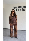 Etnik Desenli Premium Gömlekli Takım