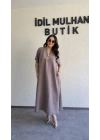 Vizon Salaş Kesim Broş Detaylı Elbise