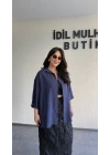 Lacivert Günlük Rahat Kalıp Gömlek