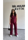 Bordo Zr Model Yelek Pantolon Takım
