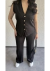 Siyah Zr Model Yelek Pantolon Takım