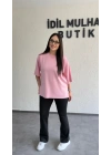 Pembe Bisiklet Yaka Oysh Tişört