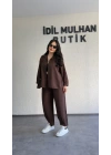 Acı Kahve Gömlekli Tensel Takım