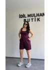 Mürdüm Oysh Kumaş Şortlu Takım