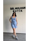 Bebe Mavisi Oysh Kumaş Şortlu Takım