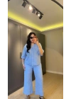 Bebe Mavi Pamuk Fisto Premium Takım