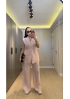 Pudra Premium Blazer Yelek Takım