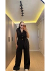 Siyah Premium Blazer Yelek Takım