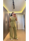 Fıstık Yeşil Premium Blazer Yelek Takım