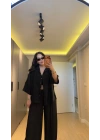 Siyah Oversize Yarım Kollu Gömlek