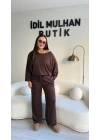 Acı Kahve Oysh Kumaş Beli Lastikli Takım