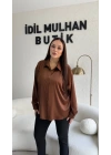 Acı Kahve Saten Gömlek