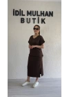 Acı Kahve V Yaka Etekli Takım