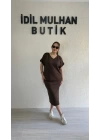 Acı Kahve V Yaka Etekli Takım