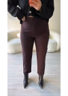 Acı Kahve Zr Model Yüksek Bel Pantolon