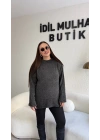 Antrasit Bukle Triko Kazak