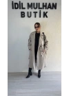 Bej Düğme Detaylı Trençkot