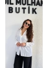 Beyaz Yıldız Taş Detaylı Gömlek